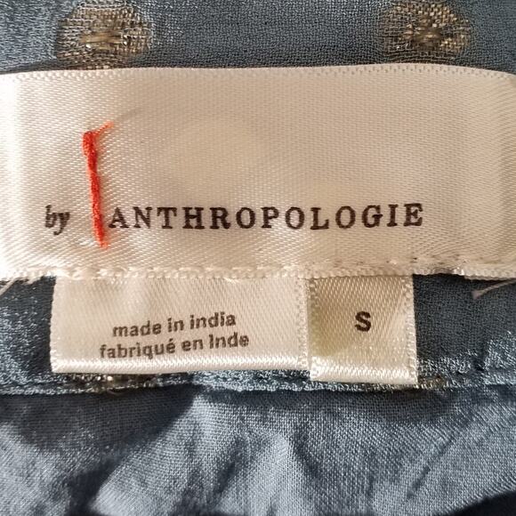 Anthropologie Natalie Flounced Womens Dress Size Small Sleeveless Metallic Tunic - Picture 3 of 6